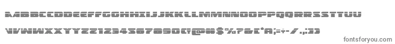 Policecruiserlas-fontti – harmaat kirjasimet valkoisella taustalla