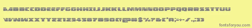 Шрифт Policecruiserlas – серые шрифты на жёлтом фоне