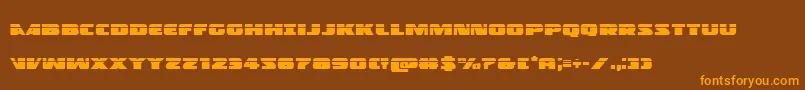 Policecruiserlas Font – Orange Fonts on Brown Background