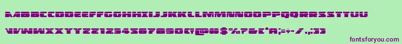 Policecruiserlas Font – Purple Fonts on Green Background
