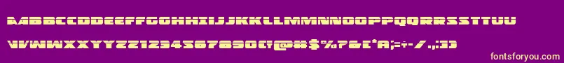 Policecruiserlas Font – Yellow Fonts on Purple Background