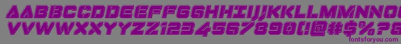 Dominojackbevelital Font – Purple Fonts on Gray Background