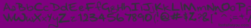 DragongirlMeander Font – Black Fonts on Purple Background