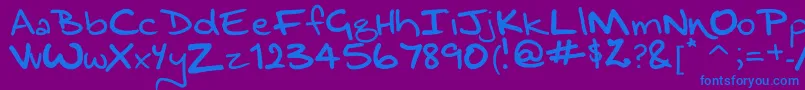 DragongirlMeander Font – Blue Fonts on Purple Background