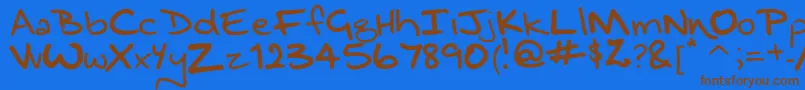 DragongirlMeander Font – Brown Fonts on Blue Background