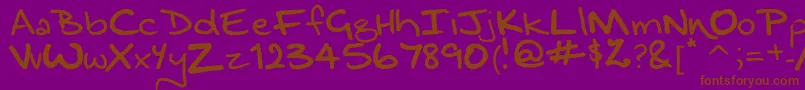 DragongirlMeander Font – Brown Fonts on Purple Background