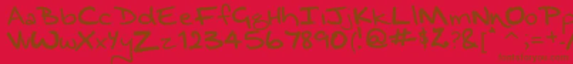 Шрифт DragongirlMeander – коричневые шрифты на красном фоне