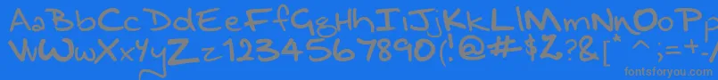 Шрифт DragongirlMeander – серые шрифты на синем фоне