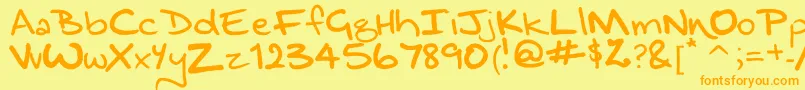 Más sobre la fuente DragongirlMeander fuente DragongirlMeander – Fuentes Naranjas Sobre Fondo Amarillo