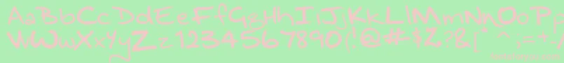 DragongirlMeander Font – Pink Fonts on Green Background