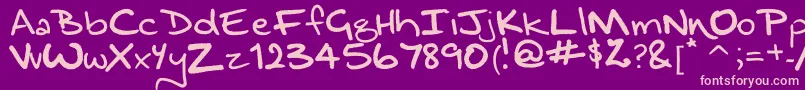 DragongirlMeander Font – Pink Fonts on Purple Background
