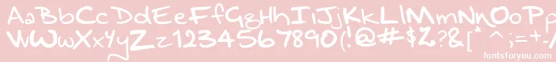DragongirlMeander Font – White Fonts on Pink Background