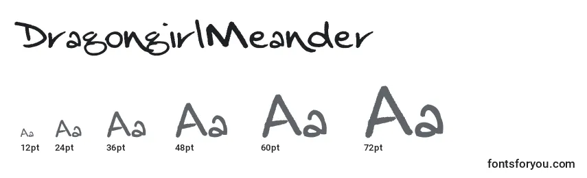 DragongirlMeander Font Sizes