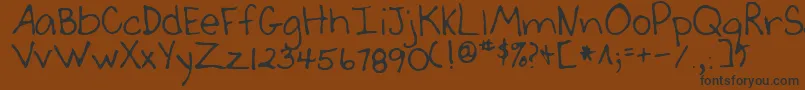 SherRegular Font – Black Fonts on Brown Background