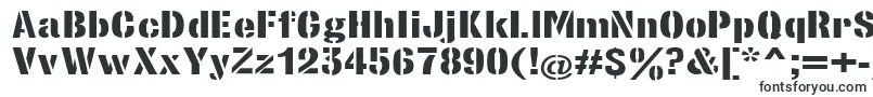 Шрифт StencilsansextraboldRegular – высокие шрифты