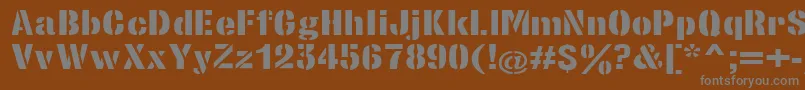 StencilsansextraboldRegular Font – Gray Fonts on Brown Background