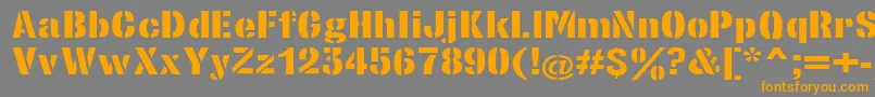 StencilsansextraboldRegular Font – Orange Fonts on Gray Background