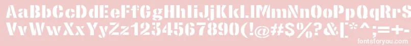 StencilsansextraboldRegular Font – White Fonts on Pink Background