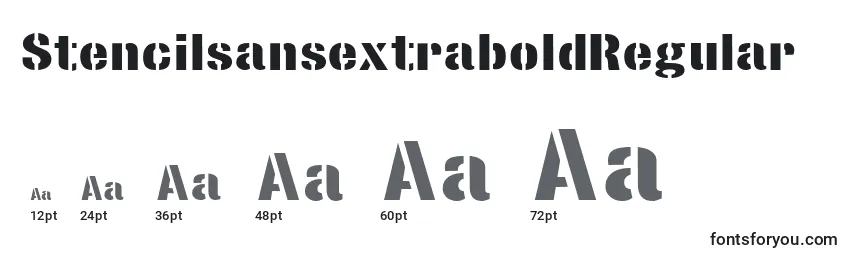Размеры шрифта StencilsansextraboldRegular