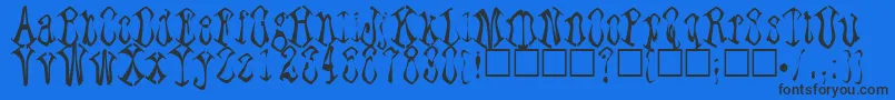 Paraffin Font – Black Fonts on Blue Background