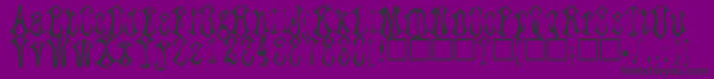 Paraffin Font – Black Fonts on Purple Background