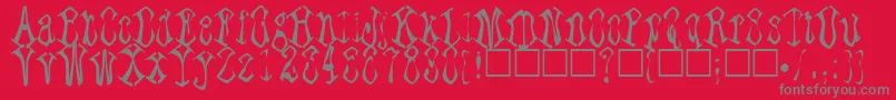 fuente Paraffin – Fuentes Grises Sobre Fondo Rojo