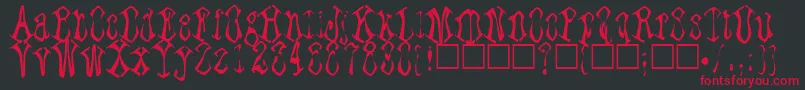 Paraffin Font – Red Fonts on Black Background