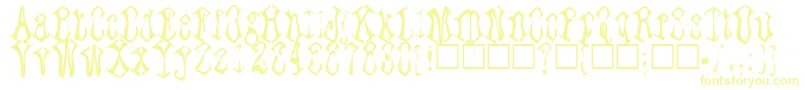 Paraffin Font – Yellow Fonts on White Background