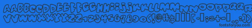 Шрифт Vitamino – чёрные шрифты на синем фоне