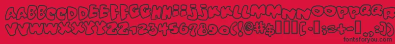 Vitamino Font – Black Fonts on Red Background