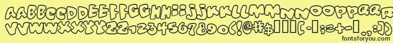 Vitamino Font – Black Fonts on Yellow Background