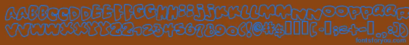 Шрифт Vitamino – синие шрифты на коричневом фоне