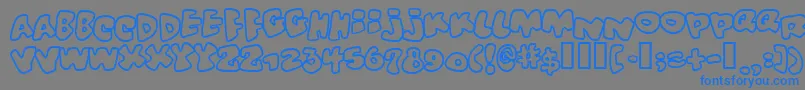 Vitamino-Schriftart – Blaue Schriften auf grauem Hintergrund