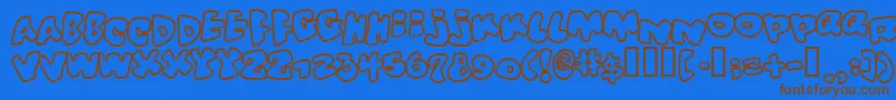 Шрифт Vitamino – коричневые шрифты на синем фоне