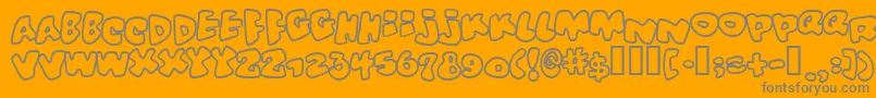 Vitamino Font – Gray Fonts on Orange Background