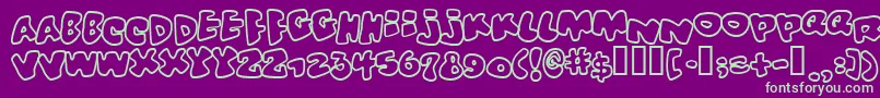 Vitamino Font – Green Fonts on Purple Background