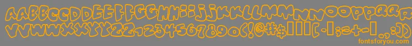 Vitamino Font – Orange Fonts on Gray Background