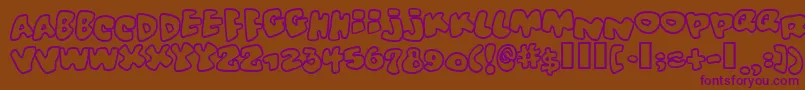 Vitamino Font – Purple Fonts on Brown Background