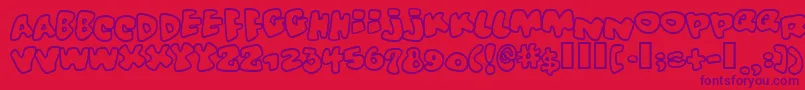 Vitamino Font – Purple Fonts on Red Background