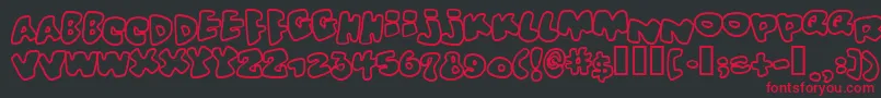 Vitamino Font – Red Fonts on Black Background