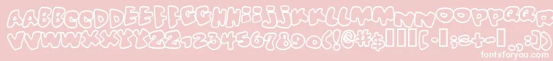 Vitamino Font – White Fonts on Pink Background