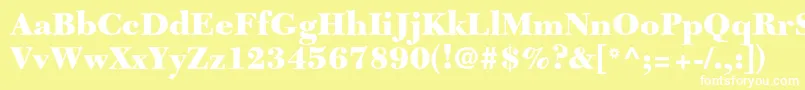 NewcaledonialtstdBlack Font – White Fonts on Yellow Background