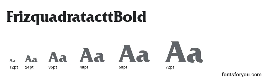 Размеры шрифта FrizquadratacttBold