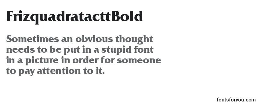 FrizquadratacttBold Font