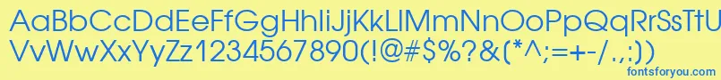 Avantgardegothicatt Font – Blue Fonts on Yellow Background