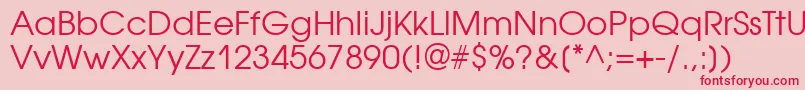 Avantgardegothicatt Font – Red Fonts on Pink Background