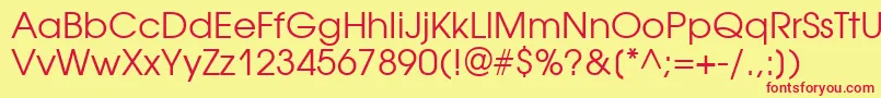 Avantgardegothicatt Font – Red Fonts on Yellow Background