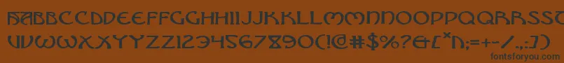 BrinAthynExpanded Font – Black Fonts on Brown Background