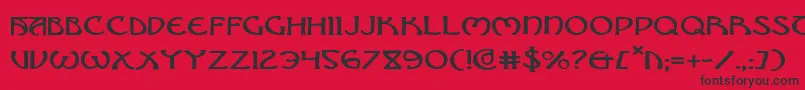 BrinAthynExpanded Font – Black Fonts on Red Background