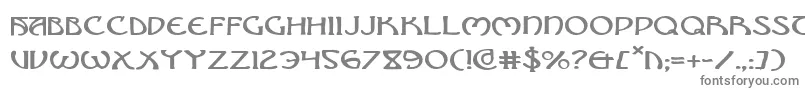 フォントBrinAthynExpanded – 白い背景に灰色の文字